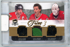 2011 Upper Deck Hockey, The Cup Hockey Patch Trios 3, Denis Savard, Doug Wilson, Tony Esposito  09/10