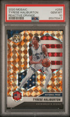 2020 Panini Mosaic Tyrese Haliburton Reactive Orange PSA 10 #258