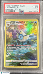 2022 Pokemon Sword & Shield Brilliant Stars Vaporeon #TG02 Fa Brilliant Stars PSA 9