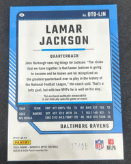 2024 Panini Donruss Optic Prizm Threads Lamar Jackson #DTB-LJN Authentic Memorabilia Patch