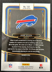 2025 Panini Select Football Josh Allen #122 Blue Prizm 56/99