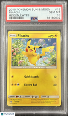 2019 Pokemon Sun & Moon Hidden Fates Pikachu #19 Hidden Fates PSA 10