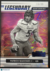 2021 Panini Contenders Draft Picks Legendary Contenders Patrick Mahomes II #No. 2 Holo Foil 15/39