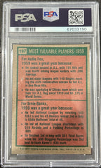 1975 Topps 1959-Mvp's #197 N. Fox E. Banks PSA 8