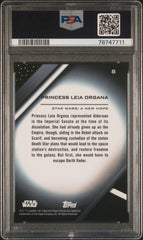 2022 Topps Chrome Black Star Wars Princess Leia Organa #8 PSA 9