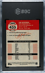 2022 Topps Chrome Platinum Anniversary Carl Yastrzemski #435 Rose Gold Mini Dmnd. Refractor SGC 9