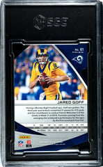 2019 Panini Spectra Jared Goff #61 Neon Orange Die Cut Prizm SGC 10