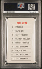 1970 Milton Bradley Ron Santo PSA 8