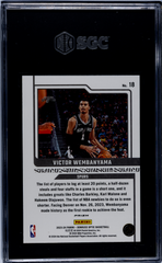 2023 Donruss Optic Victor Wembanyama #18 Elite Dominators Holo Prizm SGC 9
