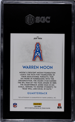 2020 Panini One Warren Moon #AW-WM Award Winners Autograph SGC 9.5 Auto 10
