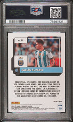 2022 Panini Donruss FIFA Julian Alvarez #8 Optic Red PSA 9