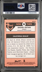 2018 Topps Heritage Now & Then Shohei Ohtani #NT-11 PSA 10