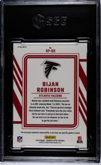 2023 Donruss Optic Bijan Robinson #RP-BR Rookie Phenom Mat. Blue Hyper Prizm SGC 10