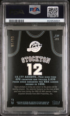 2003 Topps Jersey Edition John Stockton #JEJHS Black PSA 8