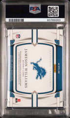 2022 Panini National Treasures Rookie Treasures Autograph Relic Jameson Williams #JWI RK Blue PSA 8