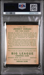 1933 Goudey Johnny Vergez #233 PSA 4