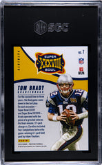 2016 Panini Prestige Tom Brady #7 Super Bowl Heroes SGC 9.5