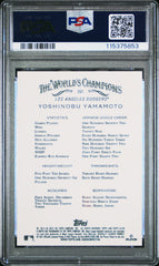 2024 Topps Allen & Ginter Yoshinobu Yamamoto #201 PSA 10