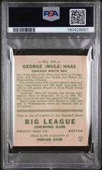 1933 Goudey Mule Haas #219 PSA 6