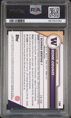 2023 Bowman University Chrome Rome Odunze #138 Green Lava PSA A Auto 8