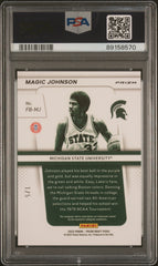 2022-23 Panini Prizm Draft Picks Flashback Magic Johnson #FBMJ Flshbck Neon GRN Circles PSA 8