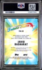 2025 Topps Chrome UFC Future Stars Autographs Javid Basharat #FSAJB Green Ref 55/99 PSA 10