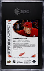 2020 Upper Deck SP Signature Ed. Legends Nicklas Lidstrom #449 All Time Future Watch Autograph SGC 9
