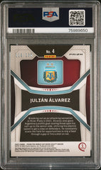 2022 Panini Prizm World Cup Qatar Julian Alvarez #4 Blue Choice PSA 10
