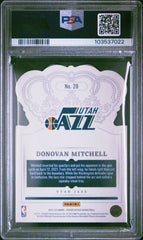 2021 Panini Crown Royale Donovan Mitchell #28 Crystal Platinum 1/1 PSA 9