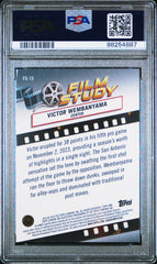 2023 Topps Chrome Film Study Victor Wembanyama #FS13 Blue BK Ref PSA 10