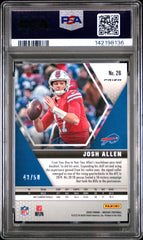 2020 Panini Mosaic Josh Allen #26 No Huddle Purple PSA 9