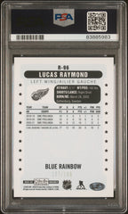 2021 Upper Deck O-Pee-Chee Platinum Retro Lucas Raymond #R96 Rainbow Blue PSA 9