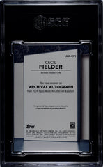 2024 Topps Museum Collection Cecil Fielder #AA-CFI Archival Autograph Pink Sapphire SGC 8.5