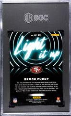 2022 Donruss Optic Brock Purdy #LU-20 Light It Up SGC 10