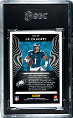 2022 Panini Illusions Jalen Hurts #79 Yellow Diamond SGC 10