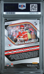 2025 Panini Prizm Patrick Mahomes II #26 Orange Ice PSA 10