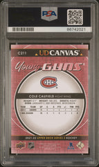 2021-2022 Upper Deck UD Canvas Cole Caufield #C211 PSA 10
