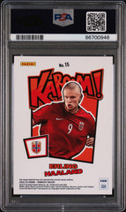 2022 Panini Donruss FIFA Kaboom! Erling Haaland #15 PSA 9