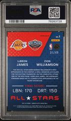 2021 Panini Donruss Optic All-Stars Z. Williamson L. James #1 Blue PSA 9