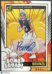 2024 Panini Donruss Bomb Squad Rome Odunze #3 Autograph 148/199
