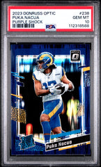 2023 Panini Donruss Optic Puka Nacua Purple Shock PSA 10 #238