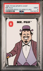1985 Titan Sports WWF Hulk Hogan's Rock 'n' Wrestling Card Game Mr. Fuji PSA 9