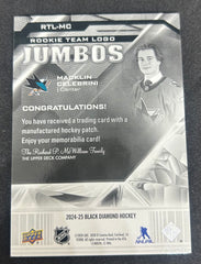 2024 Upper Deck Black Diamond Macklin Celebrini #RTL-MC Manufactured Hockey Patch