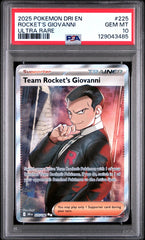 2025 Pokemon Dri En-Destined Rivals Rocket's Giovanni Ultra Rare PSA 10 #225