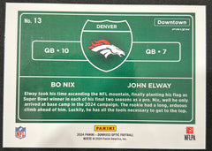 2024 Panini Donruss Optic Downtown Bo Nix John Elway #13 Prizm