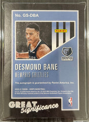2020-21 Panini NBA Hoops Great Significance Desmond Bane #GS-DBA RC
