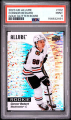 2023 Upper Deck Allure Connor Bedard Gold Glitter Bomb PSA 9 #102