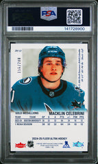 2024 Upper Deck Fleer Ultra Medallions Macklin Celebrini Medallions GOLD PSA 9
