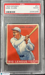 1933 Goudey Earl Clark #57 PSA 2
