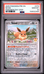 2025 Pokemon Pre En-Prismatic Evolutions Eevee Pokemon Day 2025 PSA 10 #074